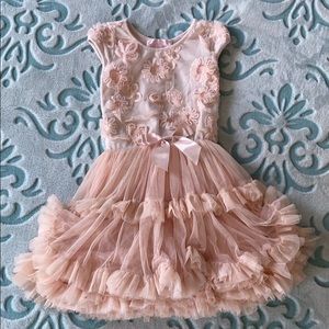 Girls party dress with layered tutu size 5/6